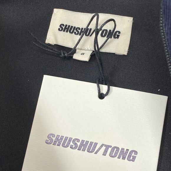 Shushu/Tong Women’s A-Line Pleated Skirt – Navy Blue - Picture 3 of 9